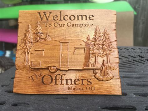 customizable camping sign camper sign campsite sign rv sign