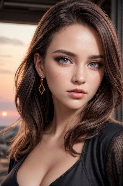 premium photo portrait   beautiful sexy girl