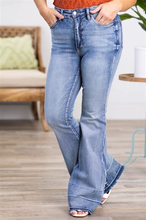 Judy Blue Tummy Control Release Hem FlaresFilly Flair