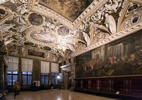 Interior Of Doge`s Palace In Venice, Italy Editorial Stock Photo ...