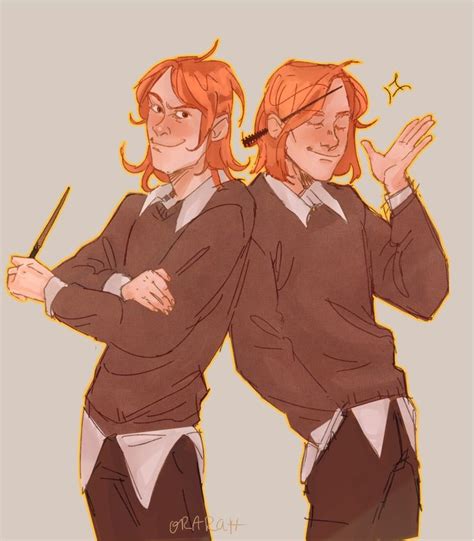 fred e george weasley | Близнецы уизли, Гарри поттер, Мультфильмы