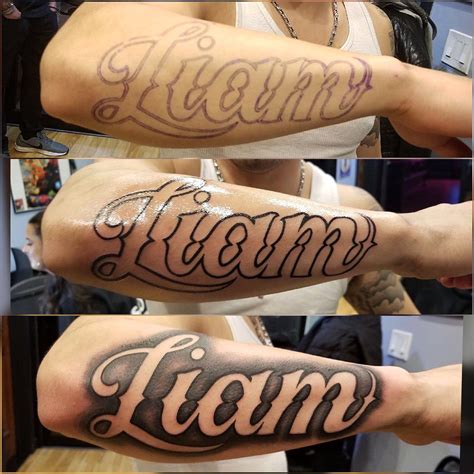 Upper Arm Name Tattoos