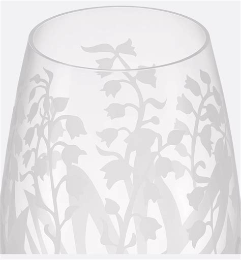 Red Wine Glass Lily of the Valley, Transparent | DIOR