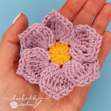 Simple Five Petal Crochet Flower | Best Flower Site