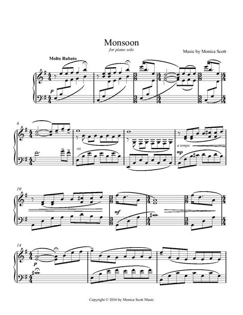 “Monsoon” – Piano Solo – Monica Scott Music