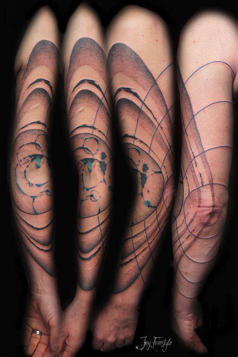 Colorful Watercolor Sleeve Tattoo