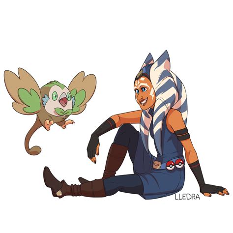 lledra's Fanworks - Ahsoka Tano and Morai Rowlet I totes am going to...