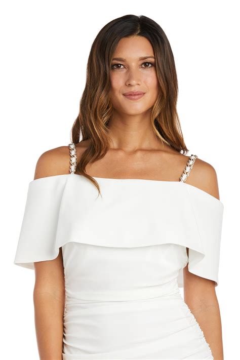 Iris R&M Richards 9377 Short Off Shoulder Dress - Formal Dresses & Gowns
