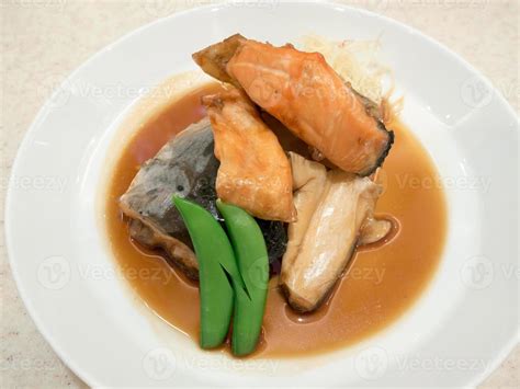 salmon with japanese sauce 11194484 Stock Photo at Vecteezy