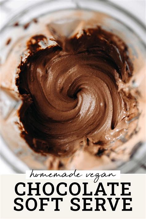 Homemade Vegan Chocolate Soft Serve | Recipe | Vegan chocolate, Dairy ...