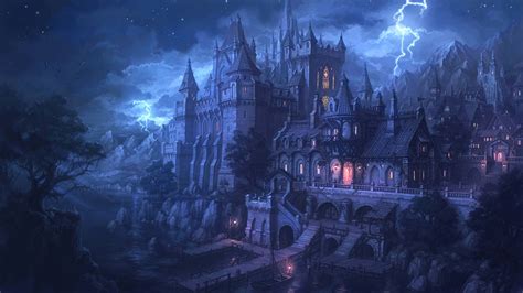 enchanted castle hd wallpaper