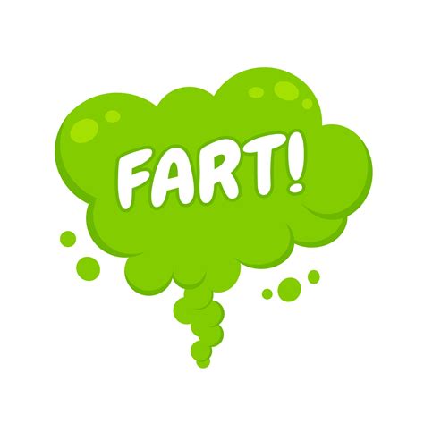 Smelling green cartoon fart cloud flat style design. 3192665 Vector Art