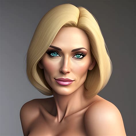 hyper realistic portrait of blonde girl, nude, blonde - Arthub.ai