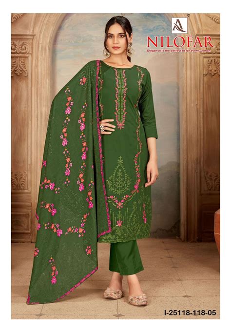 alok suit nilofar swarovski dress material amrah wholesale