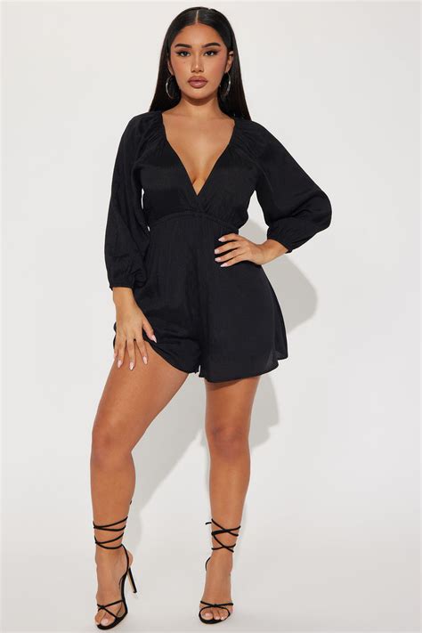 Beachy Days Romper - Black | Fashion Nova, Rompers | Fashion Nova