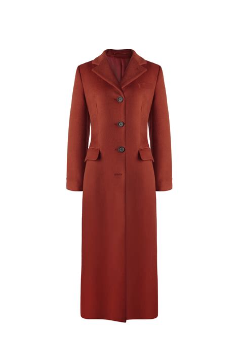 Loro Piana Rust Cashmere Long Coat by Knot Standard