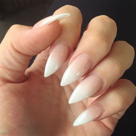 Stiletto Nails Ombre / White And Pink Ombre Stiletto Nails Page 1 Line ...