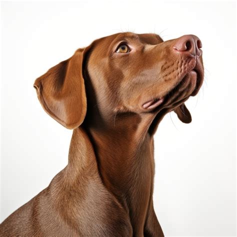 Premium Photo | The Elegant Brown Weimaraner Engages in a Scent ...
