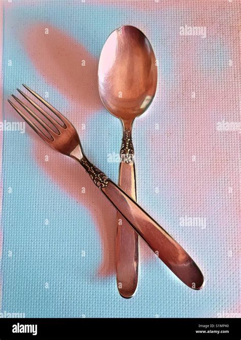 fork  spoon stock photo alamy