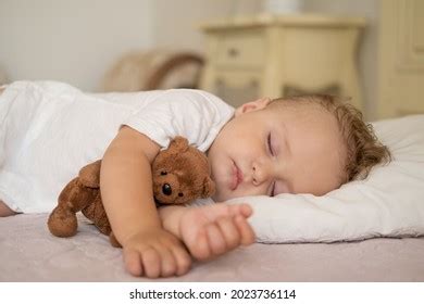 Funny Baby Boy Sleeping On Bed Stock Photo 2023736114 | Shutterstock