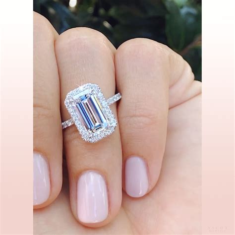 custom emerald cut engagement ring ascot diamonds emerald