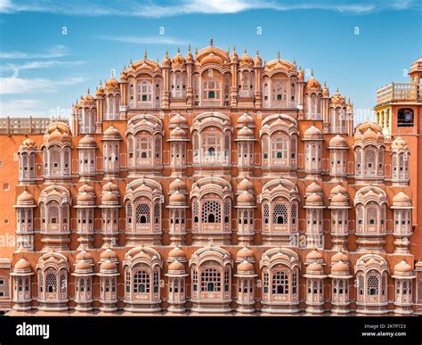 hawa mahal palace   winds  jaipur rajasthan india stock