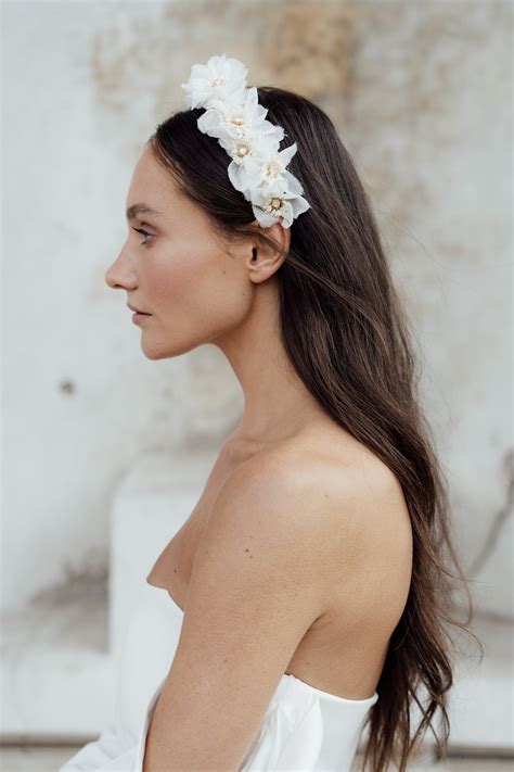 RAE HEADBAND Bridal Headband, Bridal Crown, Flower Crown, Silk Flower