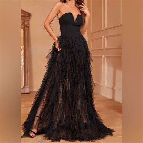 dresses luxe mesh party formal tube gown dress poshmark