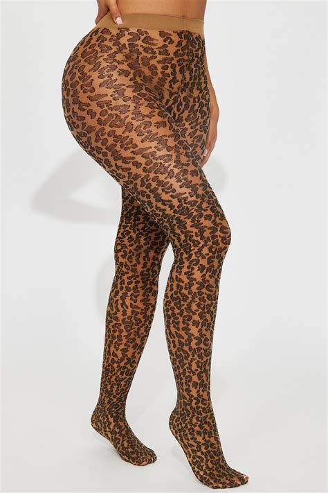 Untamed Leopard Sheer Tights - Nude/combo | Fashion Nova