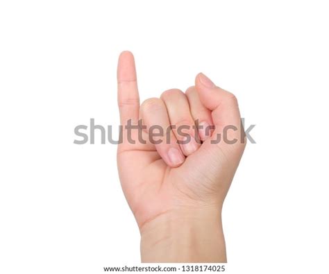 hand showing  finger gesture making stock photo