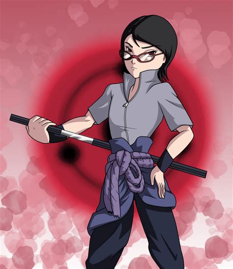 uchiha sarada by elmonais on DeviantArt