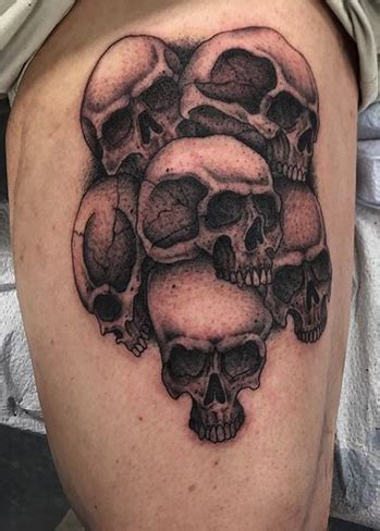 Skull Pile Tattoo | Skull tattoos, Skull tattoo, Tattoos