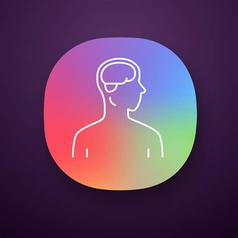 healthy brain app icon human organ  good health functioning nervous