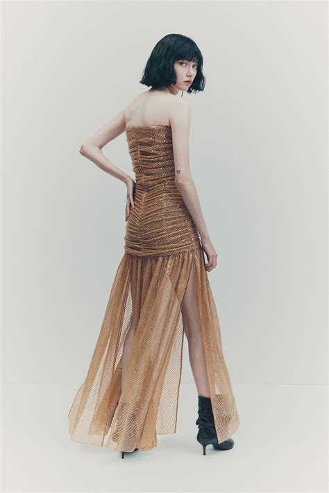 Rochie de seară cu paiete - Bej - FEMEI | H&M RO