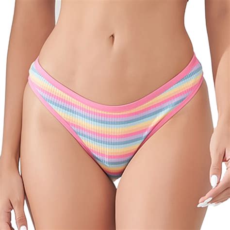 Cotton Women's One-Piece Low-Rise Sexy Triangle Bikini Underwear with