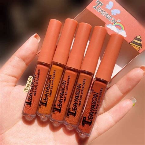Teayason ลิปเนื้อแมทโทนอิฐแบบสายเกา 5 แท่ง 5 สี | Shopee Thailand