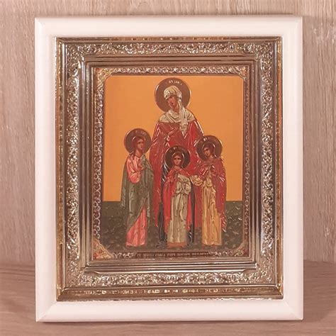 Икона София, Вера, Любовь, Надежда святые мученицы, лик 10х12 см, в ...