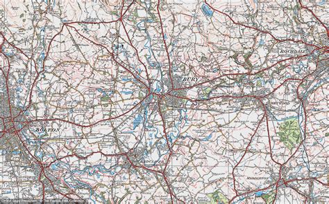historic ordnance survey map  bury  francis frith