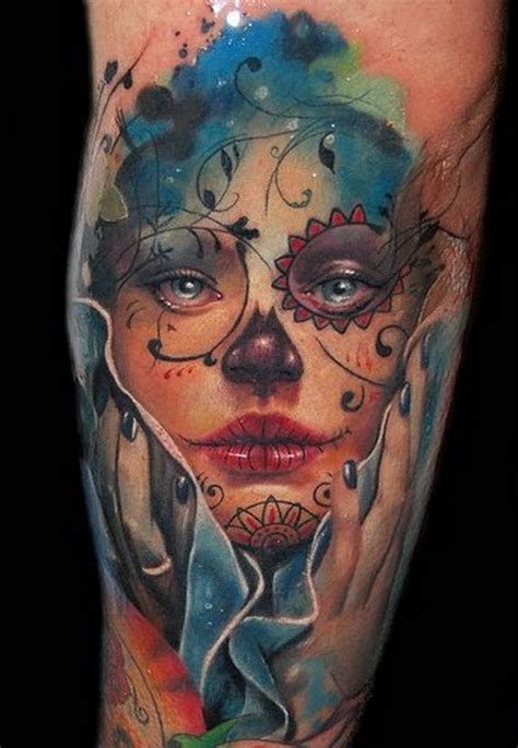 sugar skull tattoos  halloween day   dead