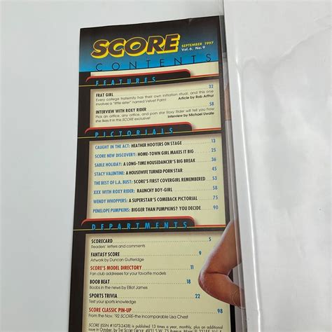 Vintage SCORE Magazine September 1997 - Sable Holiday Roxy Rider, Wendy