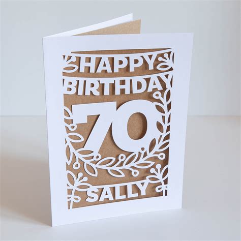 Personalised ANY AGE Birthday Card Papercut | Etsy